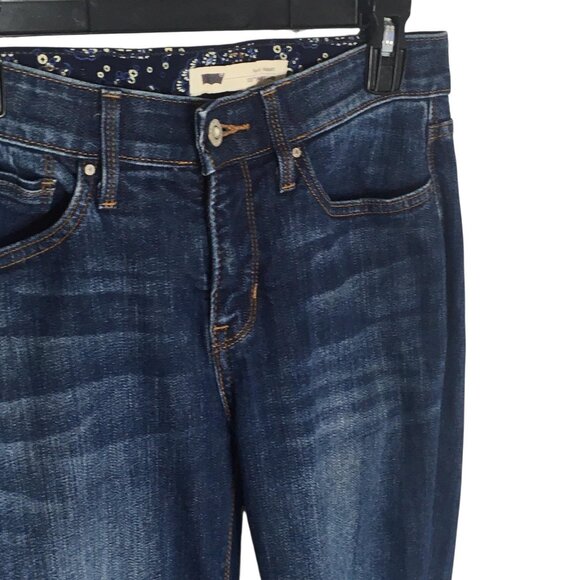 Levi's Jeans Womens 27x32 Dark Blue 525 Perfect Waist Straight Leg Denim sz 4 M - Picture 4 of 16